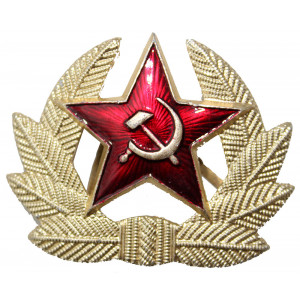 "Emblem of the USSR with star" cockade hat badge