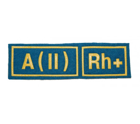 "A(II) RH+" (blood type) Peacekeeping forces patch (plastic)
