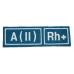"A(II) RH+" (blood type) VDV patch (plastic)