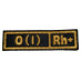 "O(I) RH+" (blood type) Black patch (silk)