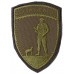 "Polite People" patch (olive, silk)
