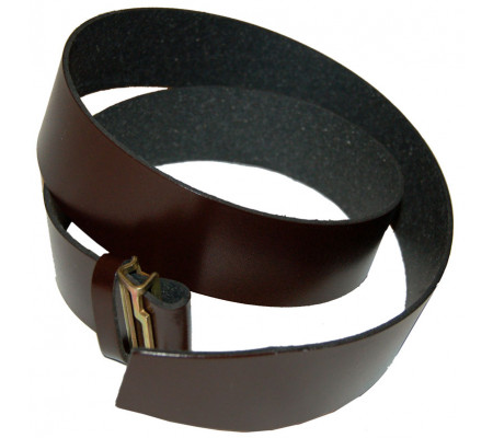 Leather belt for a metal buckle