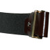 Leather belt for a metal buckle
