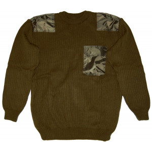 Winter sweater with pocket "Olive"